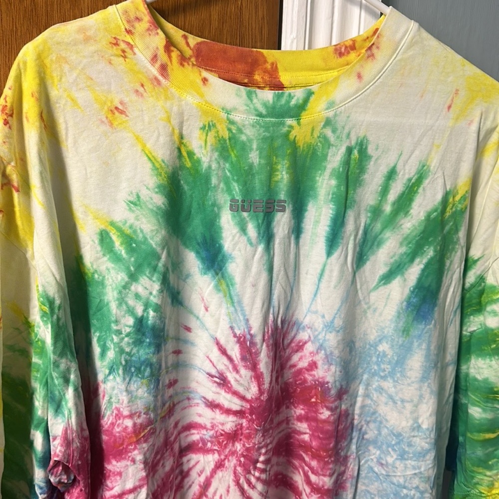 GUESS JEANS Tie Dye Oversized T-shirt XL - Picture 3 of 8